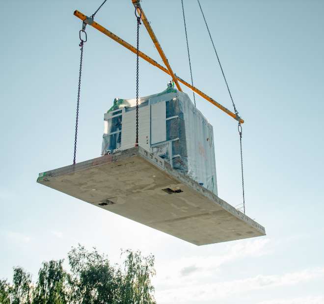 Kylpyhuonemoduulin asennus Superlaattaan valmiiksi istutettuna